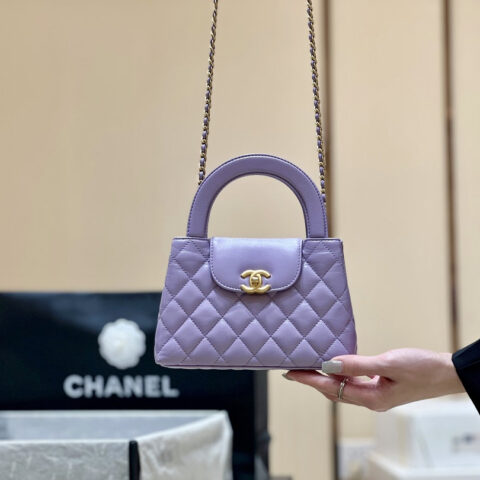 CHANEL 24P Kelly包 AS4416浅紫色