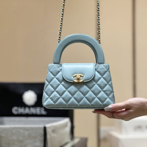 CHANEL 24P Kelly包 AS4416奶油蓝