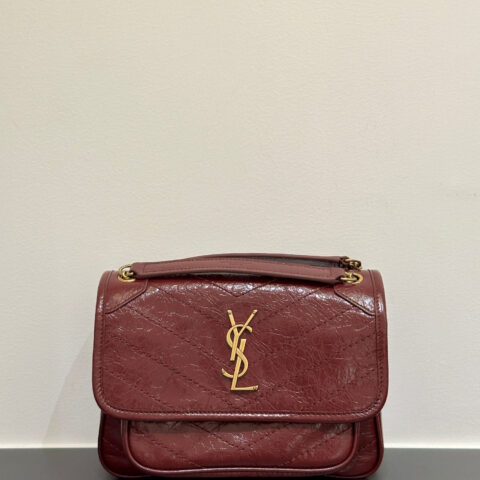 YSL 【𝙉𝙞𝙠𝙞-𝟮𝟮𝙘𝙢】533037金扣酒红色