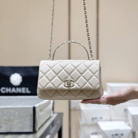 CHANEL 25s coco crush handle 手柄👜AS5554奶茶色