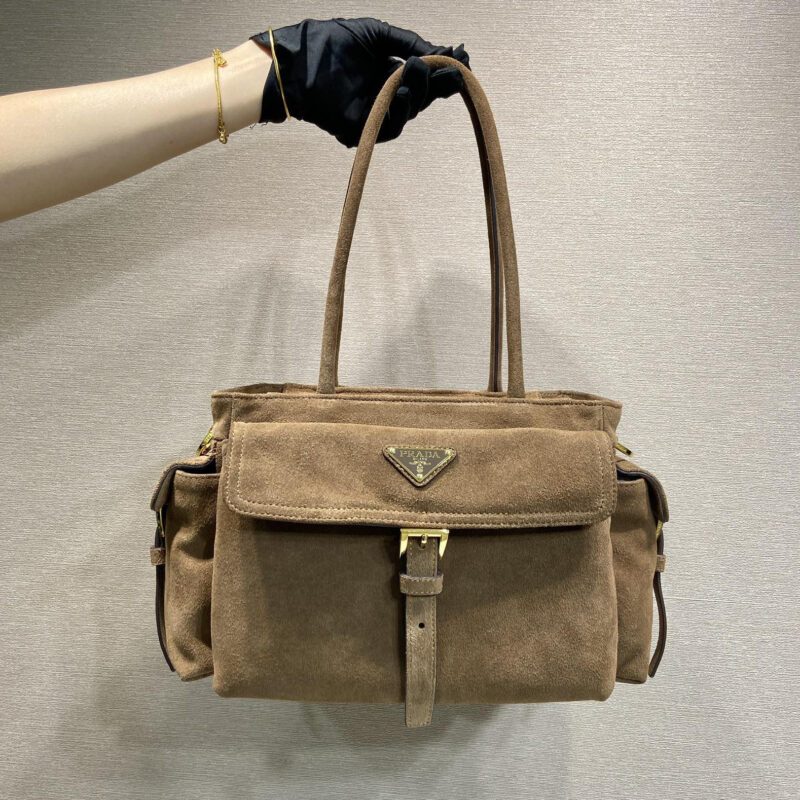 PRADA 新款手提包 1BG596麂皮