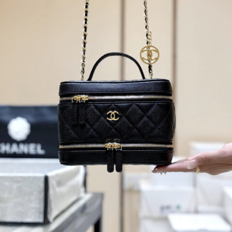 CHANEL 25A双拉链化妆包👜AP4688