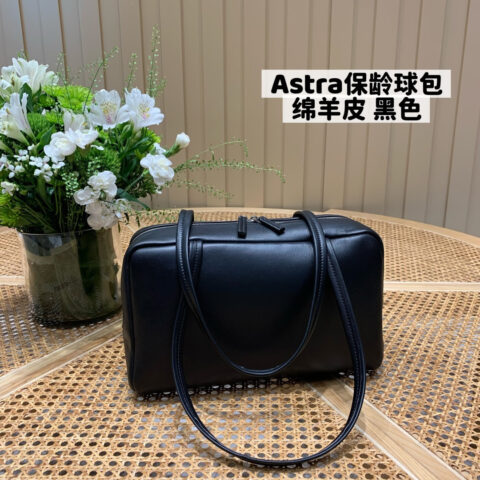 The Row Astra保龄球包 TR1105绵羊皮 黑色