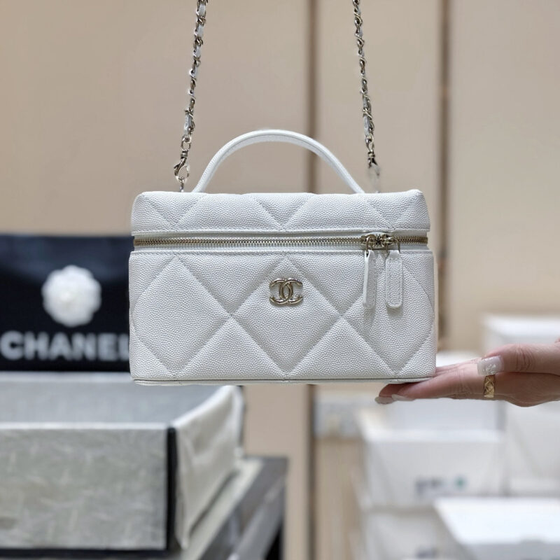 CHANEL 25K LP大菱格饭盒包👜AP4936白色
