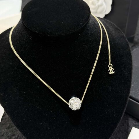 ❗️新品❗️ ☀️新款☑️ 香奈儿双c镂空满钻圆球项链 ☀️