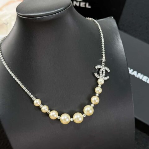 ❗️新品❗️ ☀️新款☑️ 香奈儿双c珍珠满钻项链