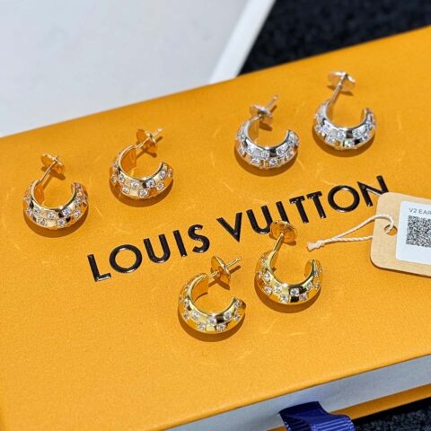 ❗️新品❗️  ☀Louis Vuitton 路易威登LV间隔钻蜂窝耳环耳钉 ☀