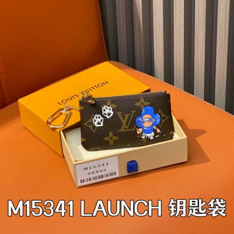 【原单精品】M15341丝印 圣诞款老花钥匙包 LAUNCH 钥匙袋