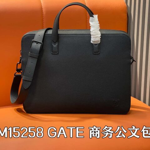 【原单精品】M15258黑色 全皮商务公文包 GATE 公文包