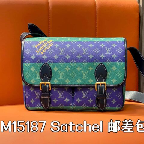 【原单精品】M15187蓝色渐变 男包邮差包 Satchel 邮差包