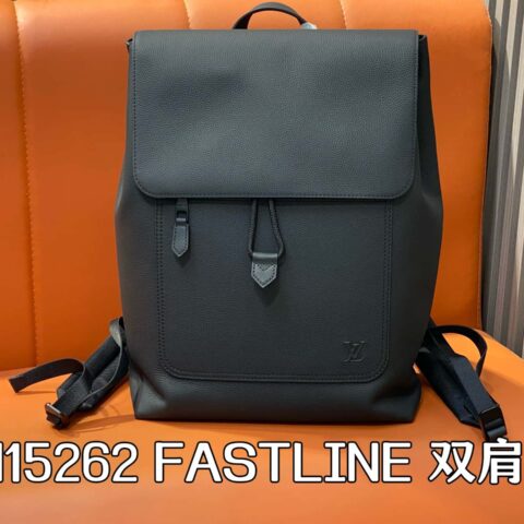 【原单精品】M15262黑色 全皮商务双肩包 FASTLINE 双肩包