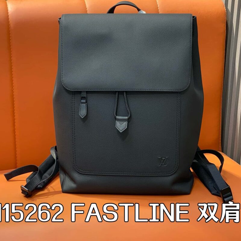 【原单精品】M15262黑色 全皮商务双肩包 FASTLINE 双肩包