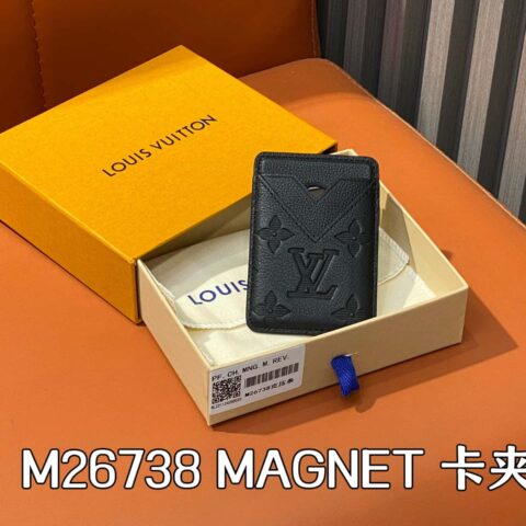 【原单精品】M26738黑色 全皮磁吸卡夹 当季新款 MAGNET 卡夹