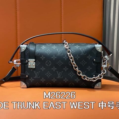 【原单精品】M26226黑花 软盒子链条包 SIDE TRUNK EAST WEST 中号手袋