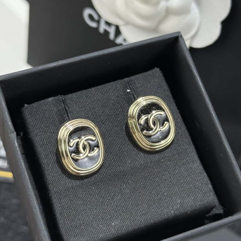 ❗️新品❗️ ☀️新款☑️ 香奈儿双C 25A 椭圆耳钉耳环 ☀️