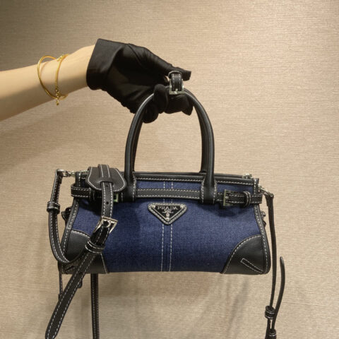 PRADA Softlux牛仔布1BA486迷你号