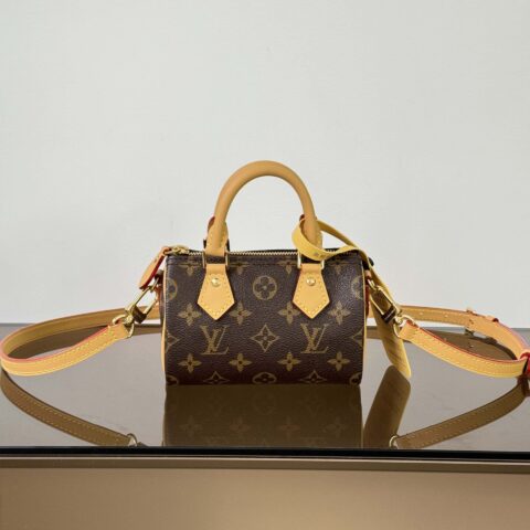 【特级原厂】  Nano Speedy 手袋👜  型号: M81085老花 动态芯片版