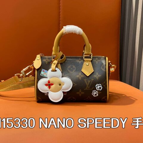 【原单精品】M15330丝印 圣诞款迷你speedy枕头包  NANO SPEEDY 手袋