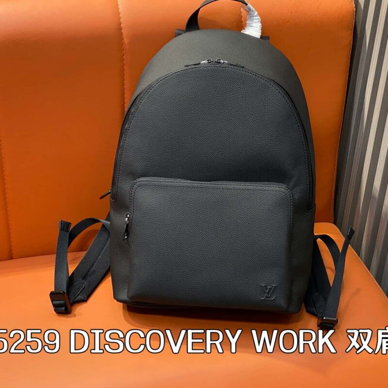【原单精品】M15259黑色 全皮商务双肩包 DISCOVERY WORK 双肩包