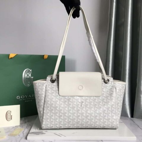 原厂皮料 Goyard Rouette鲁爱包 ROUETTE 小号包 白色