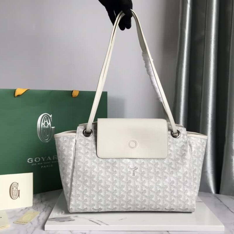 原厂皮料 Goyard Rouette鲁爱包 ROUETTE 小号包 白色