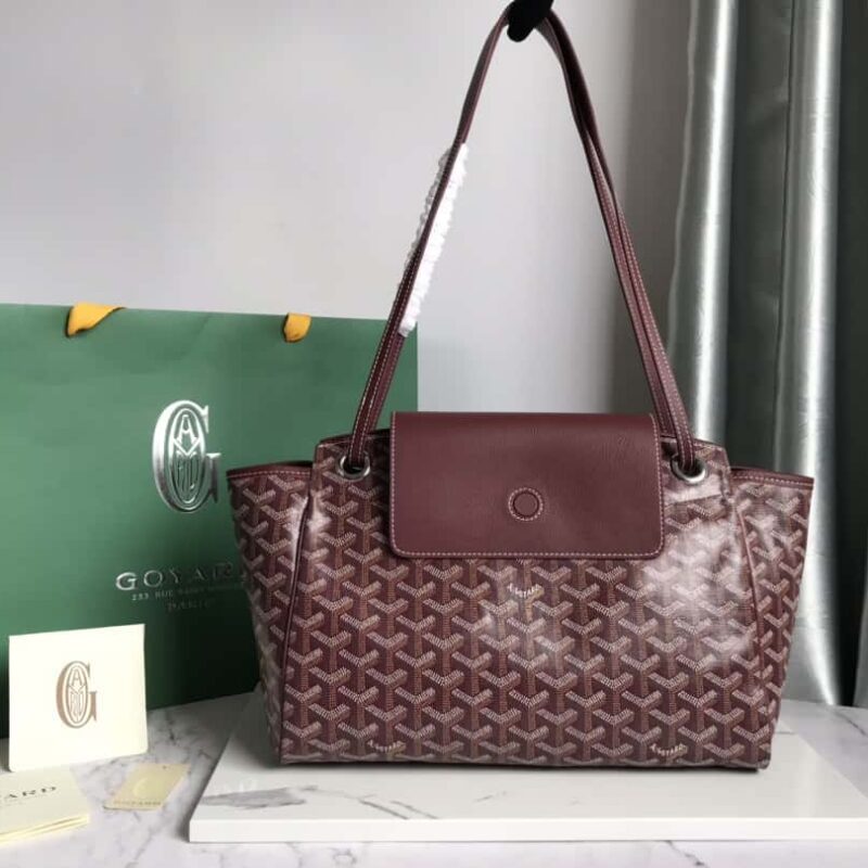 原厂皮料 Goyard Rouette鲁爱包 ROUETTE 小号包 酒红色