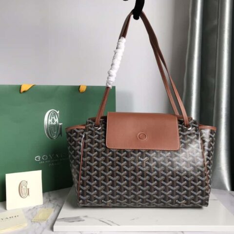 原厂皮料 Goyard Rouette鲁爱包 ROUETTE 小号包 棕色