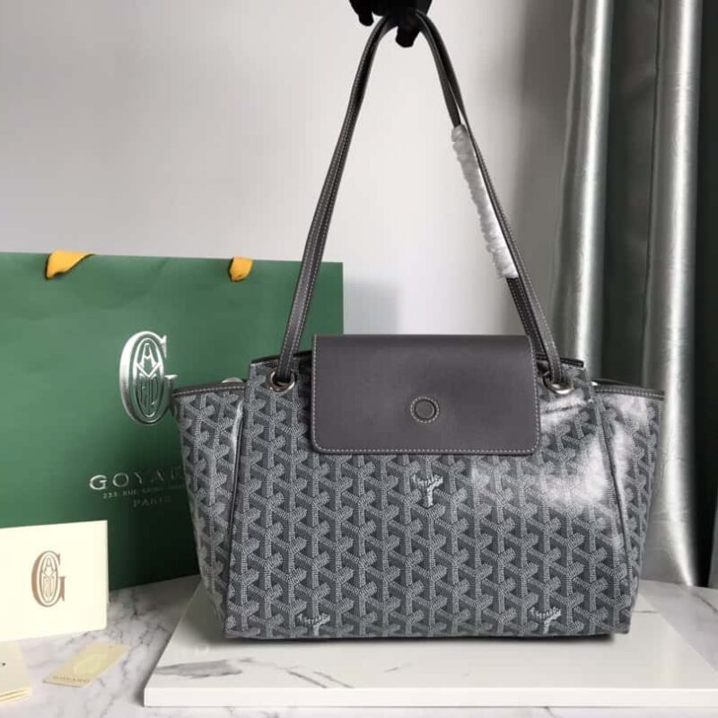 原厂皮料 Goyard Rouette鲁爱包 ROUETTE 小号包 灰色
