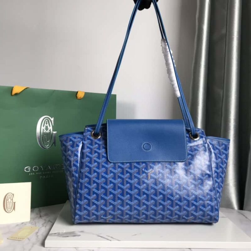 原厂皮料 Goyard Rouette鲁爱包 ROUETTE 小号包 蓝色