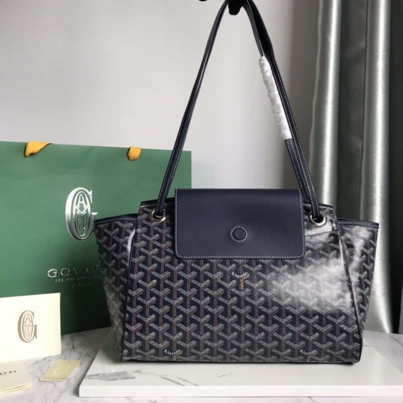 原厂皮料 Goyard Rouette鲁爱包 ROUETTE 小号包 深蓝色