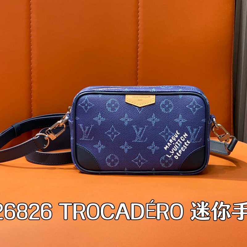 【原单精品】M26826蓝色 男包迷你邮差包 当季新款 TROCADÉRO 迷你手袋