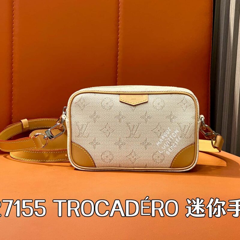 【原单精品】M27155白色 男包迷你邮差包 当季新款 TROCADÉRO 迷你手袋