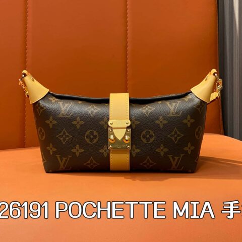 【原单精品】M26191老花 复古腋下包 当季新款 POCHETTE MIA 手袋