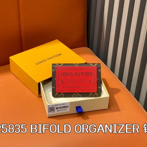 【原单精品】M25835老花红色 卡包钱包 当季新款 BIFOLD ORGANIZER 钱夹