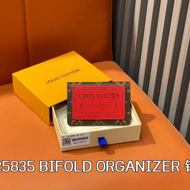 【原单精品】M25835老花红色 卡包钱包 当季新款 BIFOLD ORGANIZER 钱夹