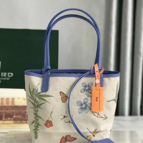 原厂皮 2025限量版Goyard戈雅 SAINT LOUIS迷你包 蓝色