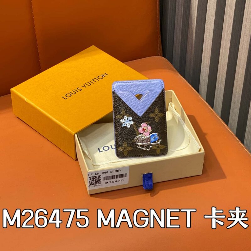 【原单精品】M26475丝印 圣诞款磁吸手机卡夹 当季新款 MAGNET 卡夹