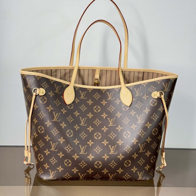 【特级原厂】  Never full 中号手袋👜  型号: M46975老花 动态芯片版