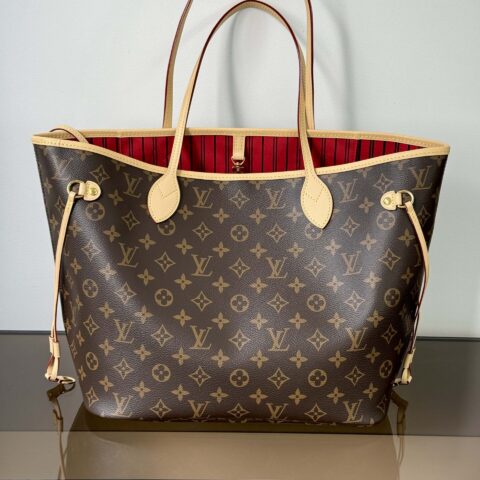 【特级原厂】  Never full 中号手袋👜  型号: M46987老花 动态芯片版