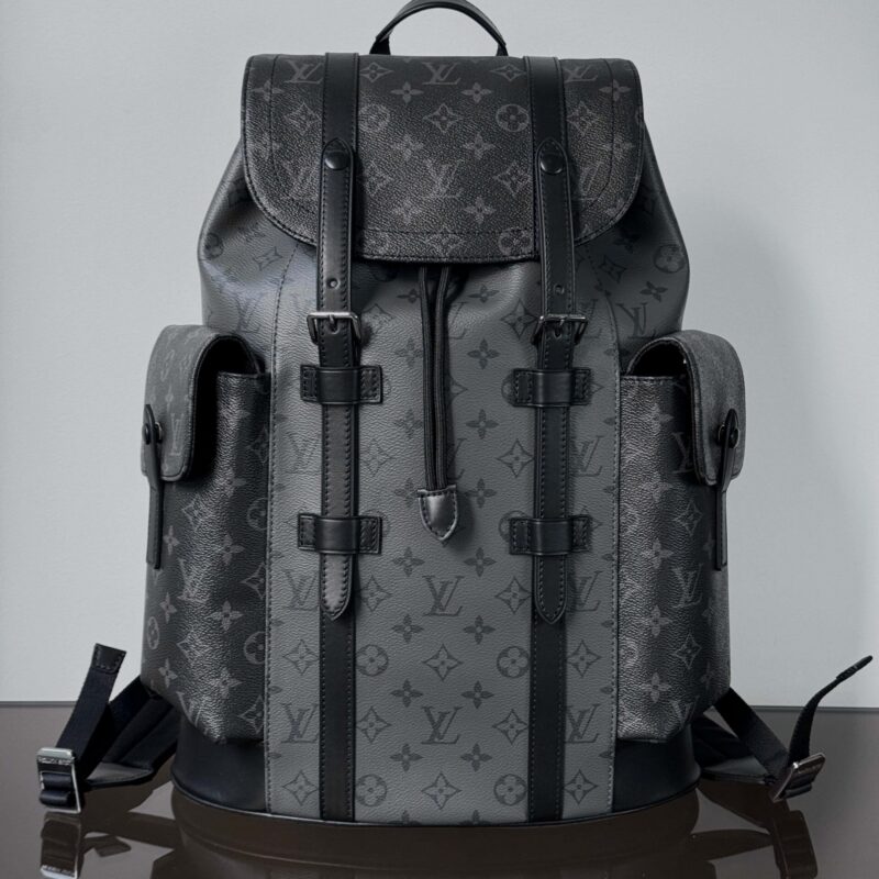 【特级原厂】 Christopher 中号双肩包🎒 型号: M45419双拼花 动态芯片版