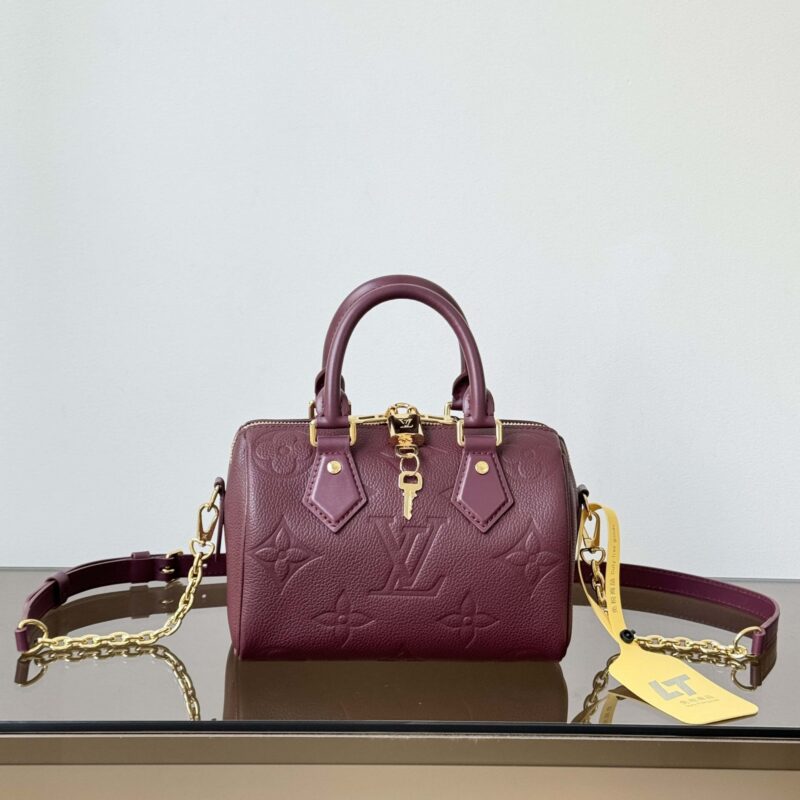 【特级原厂】 Speedy Bandouliere 20手袋👜 型号: M58953紫红 动态芯片版