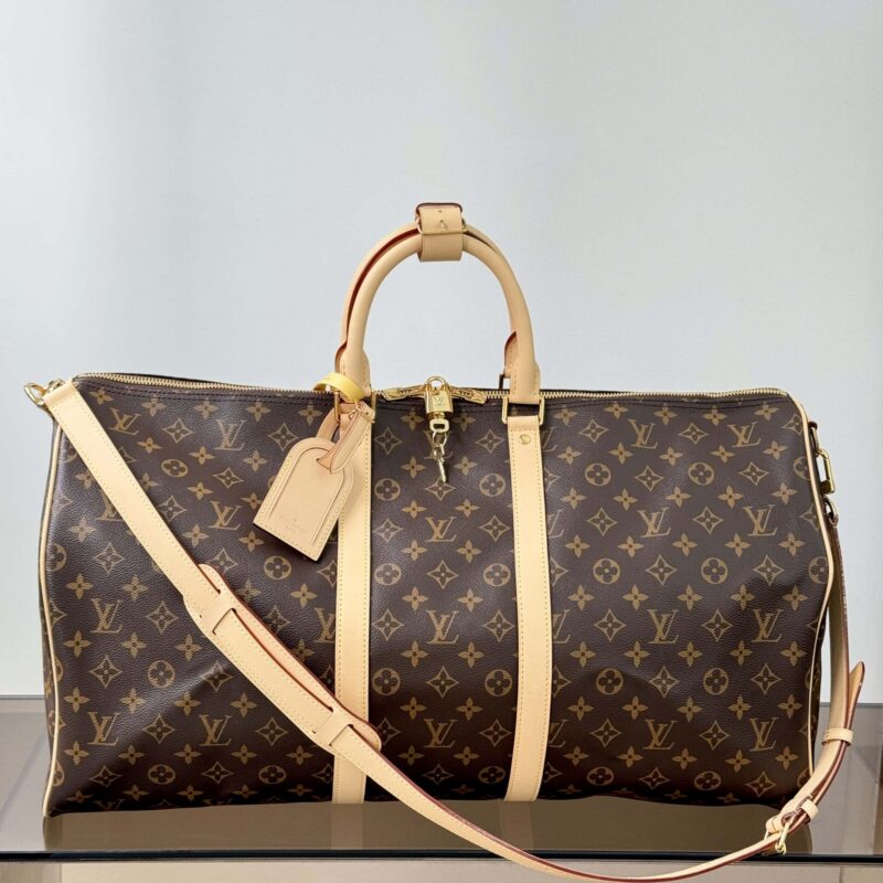 【特级原厂】Keepall 55旅行包🧳 型号: M41414老花 动态芯片版