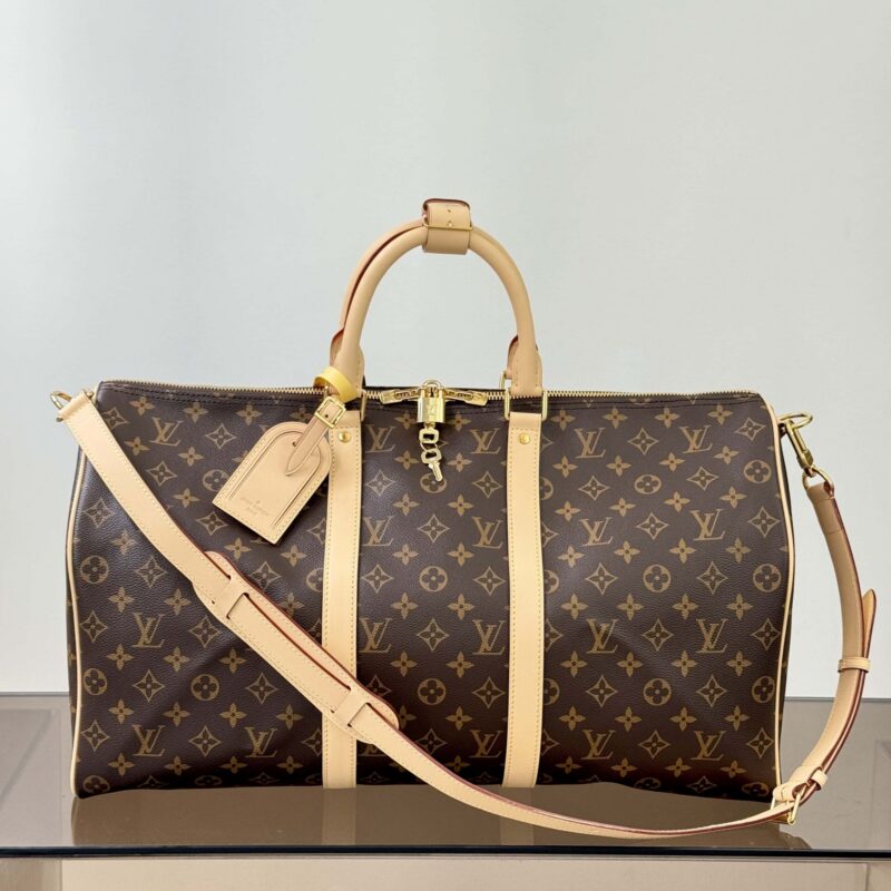 【特级原厂】Keepall  50旅行包🧳  型号: M41416老花动态芯片版