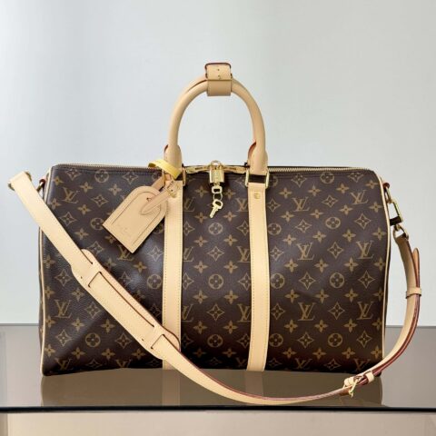 【特级原厂】Keepall  45旅行包🧳 型号: M41418老花 动态芯片版