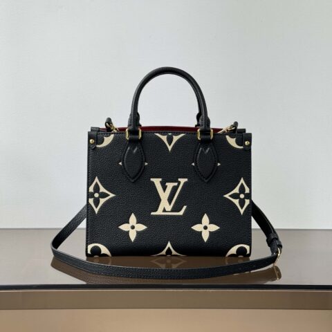 【特级原厂】 OnTheGo 小号手袋👜 型号: M45659黑色丝印 动态芯片版