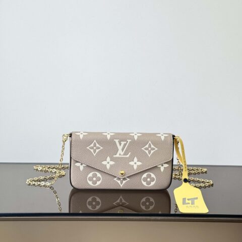 【特级原厂】Pochette Felicie 链条包👜 型号: M82610大象灰 动态芯片版