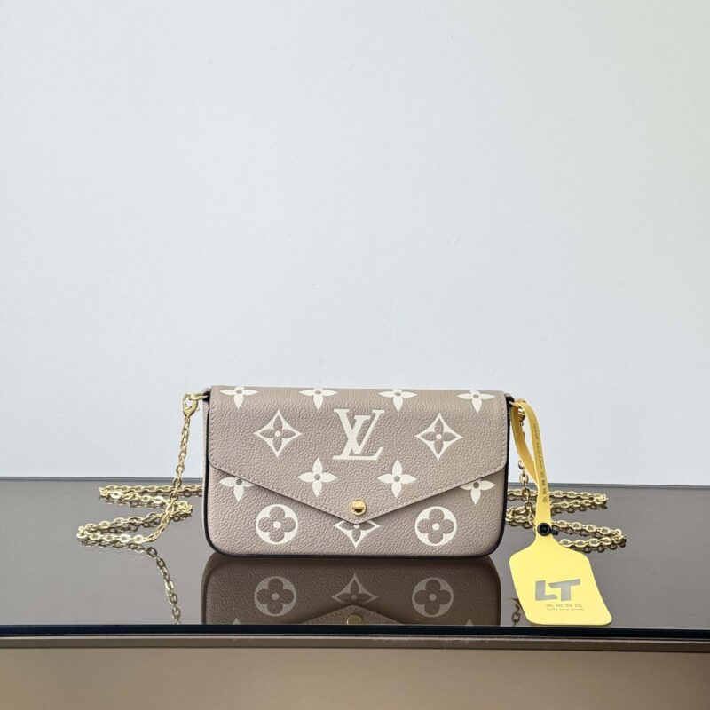 【特级原厂】Pochette Felicie 链条包👜 型号: M82610大象灰 动态芯片版