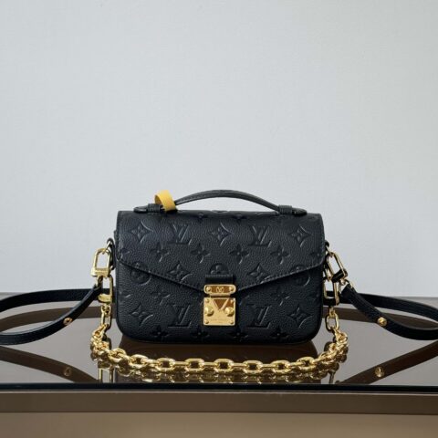 【特级原厂】Pochette Metis East West 手袋👜  型号: M46595黑色压花 动态芯片版