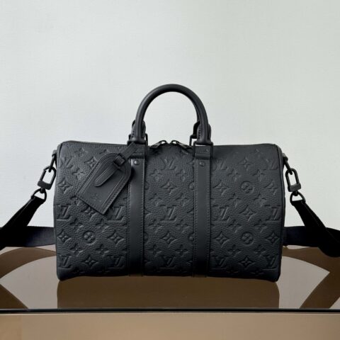 【特级原厂】 Keepall Bandouliere 手袋👜  型号: M22765黑色 动态芯片版