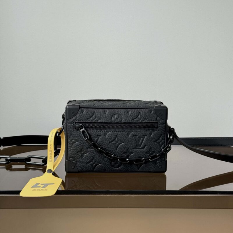 【特级原厂】Soft trunk 手袋👜 型号: M55702黑色压花 动态芯片版